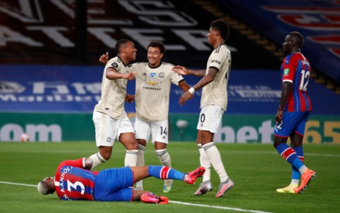 „Manchester United“ iškovojo sunkią pergalę prieš „Crystal Palace“ 