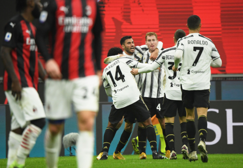 „Juventus“ palaužė turnyrinės lentelės viršūnėje esančią „Milan“ ekipą 