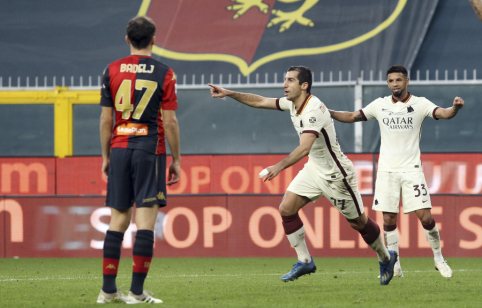 „Serie A“: H. Mkhitaryano vedama „Roma“ iškovojo lengvą pergalę, „Inter“ su „Atalanta“ pasidalino po tašką 