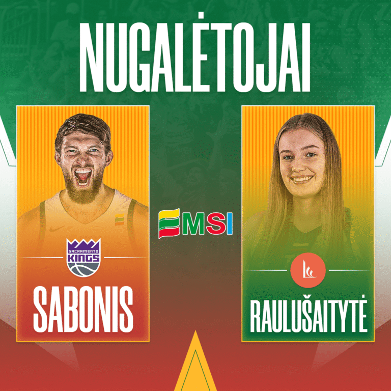 Geriausi 2024 metų Lietuvos krepšininkai – Domantas Sabonis ir Gerda Raulušaitytė
