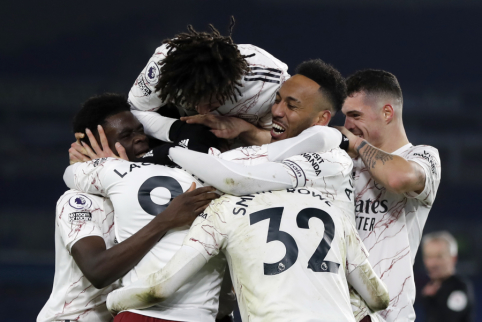 „Arsenal“ tik po atkaklios kovos palaužė „Brighton“ 