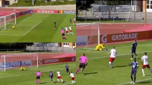 UEFA JL: vartininkas pademonstravo stebuklą itin griežtam teisėjui iš Lietuvos