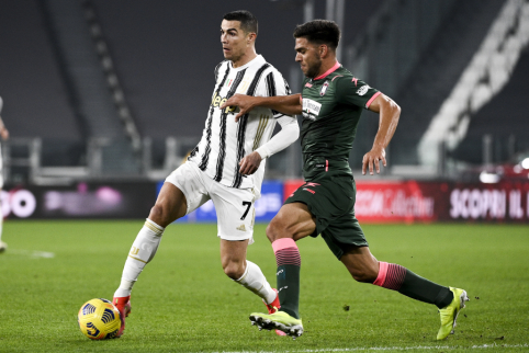 Ronaldo pasižymėjo du kart, o „Juventus“ iškovojo pergalę Italijoje 